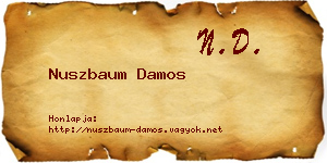 Nuszbaum Damos névjegykártya